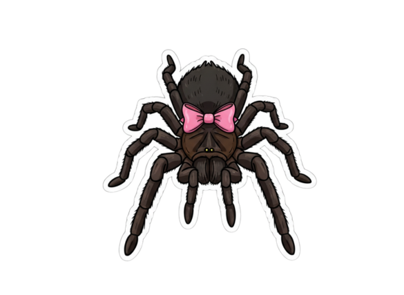 Die Cut Sticker - Bow Tarantula - Pumpkin Cat Collectables