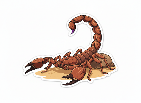Die Cut Sticker - Scorpion - Pumpkin Cat Collectables