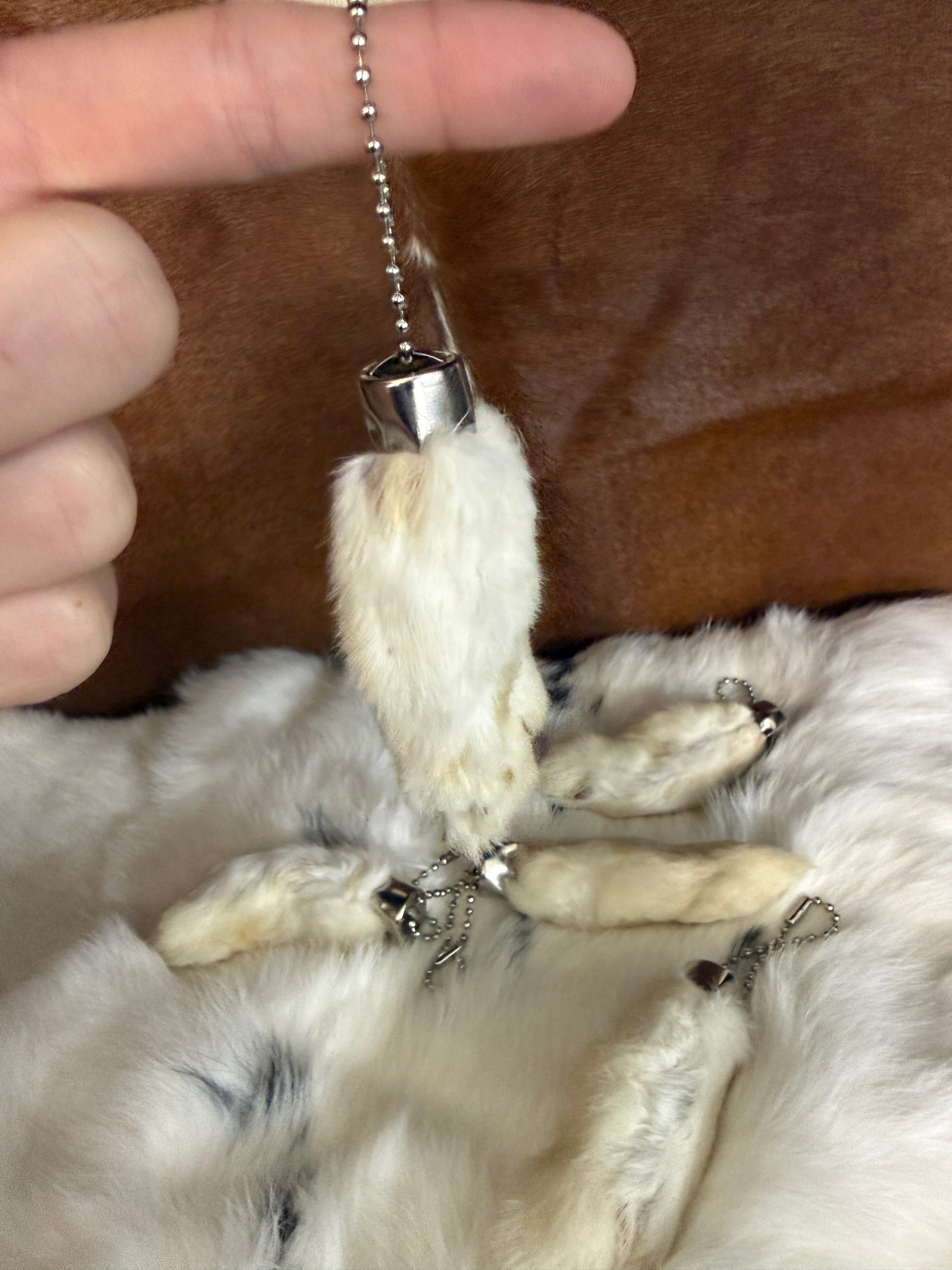 Rabbit Foot Keychain - Pumpkin Cat Collectables