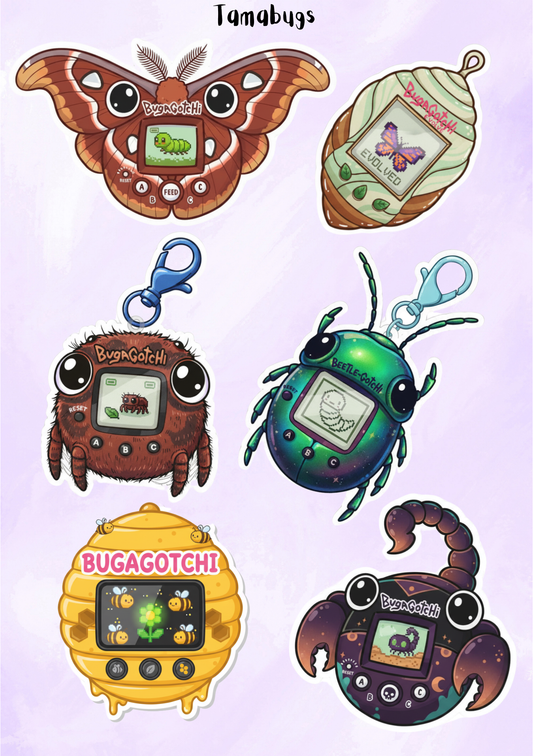 Tamabugs Sticker Sheet A - Pumpkin Cat Collectables