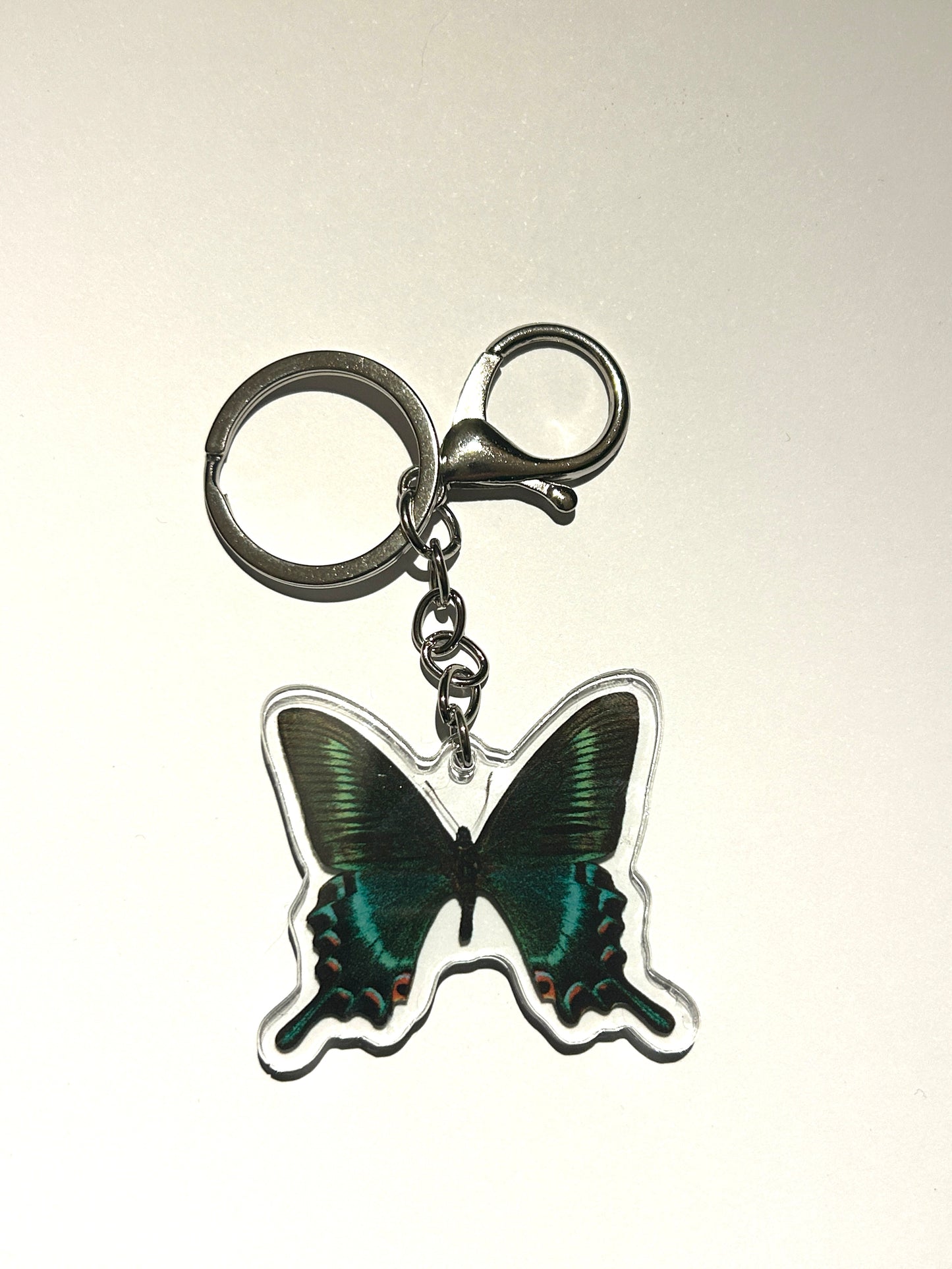 Peacock Swallowtail Butterfly Acrylic Keychain