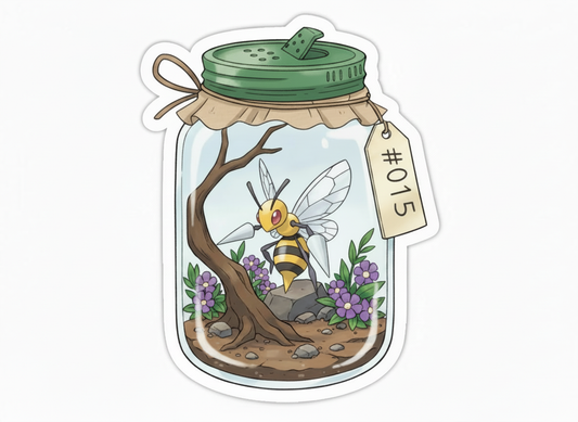 PokeBug Die Cut Sticker - Beedrill - Pumpkin Cat Collectables