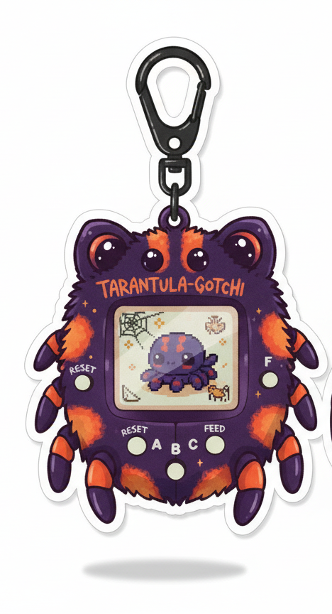 Tamabug Die Cut Sticker - Tarantula - Pumpkin Cat Collectables