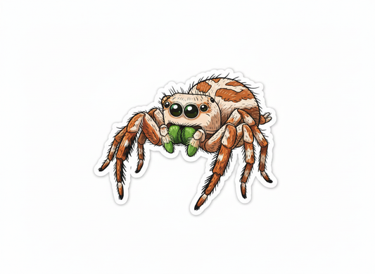 Die Cut Sticker - Jumping Spider - Pumpkin Cat Collectables
