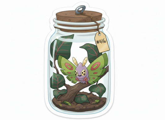 PokeBug Die Cut Sticker - Dustox - Pumpkin Cat Collectables