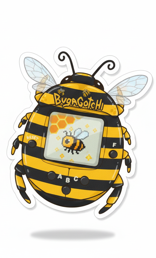 Tamabug Die Cut Sticker - Bee - Pumpkin Cat Collectables