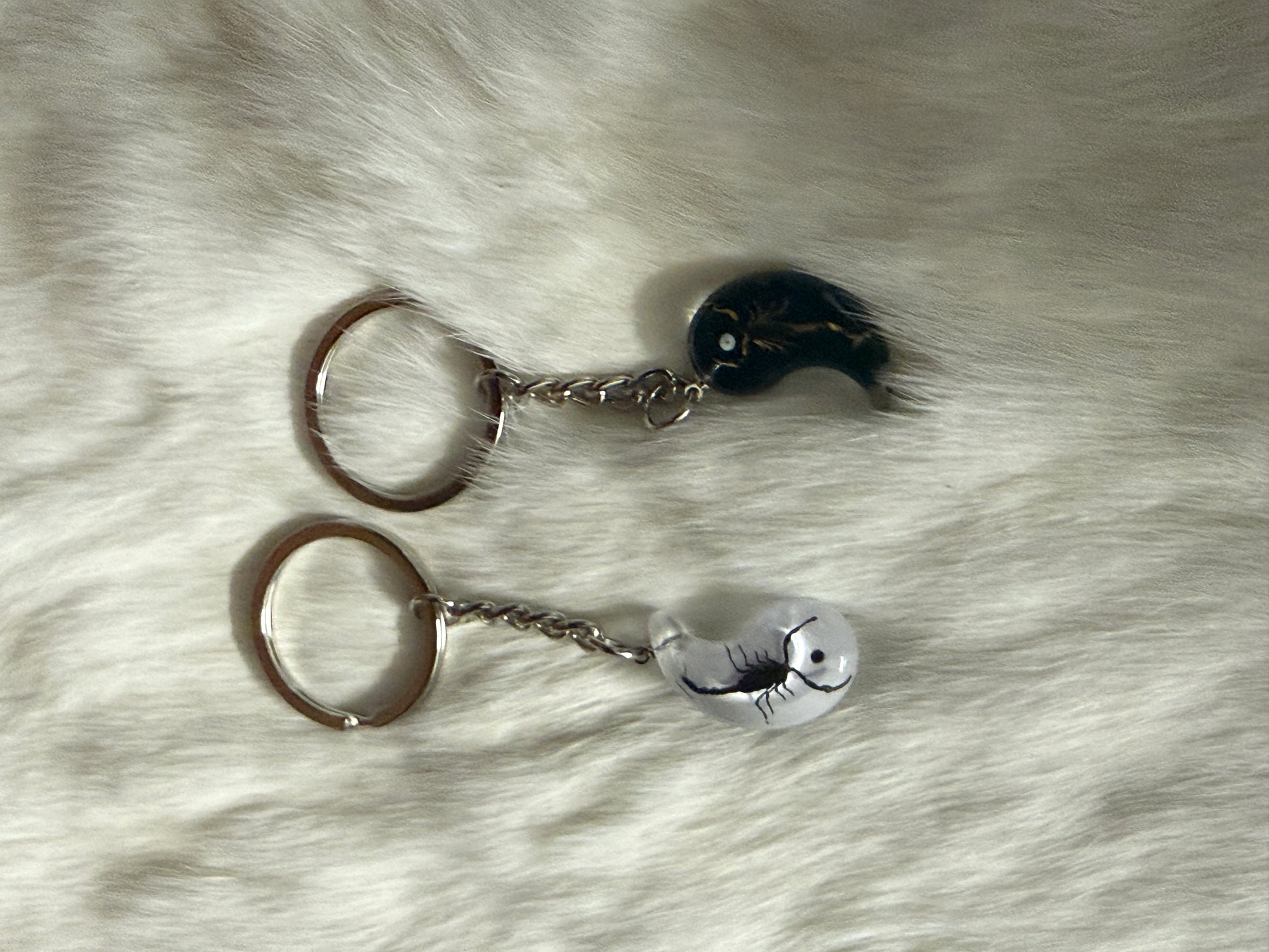 Ying and Yang Scorpion Keychain set - Pumpkin Cat Collectables