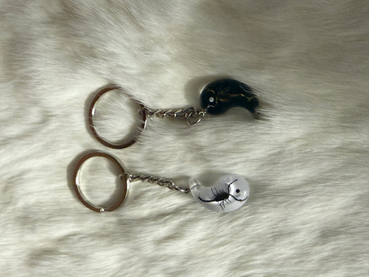 Ying and Yang Scorpion Keychain set - Pumpkin Cat Collectables