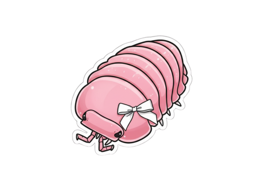 Die Cut Sticker - Bow Isopod - Pumpkin Cat Collectables