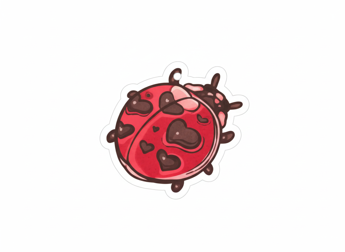 Die Cut Sticker - Lovedy Bug 2 - Pumpkin Cat Collectables