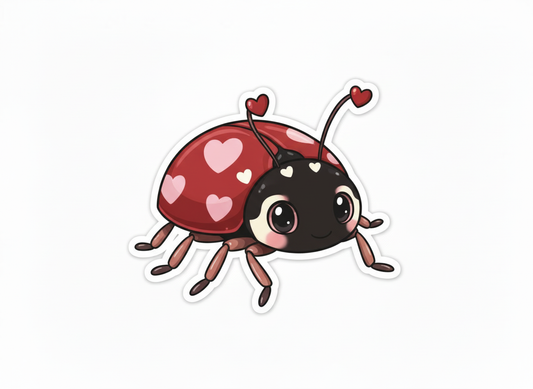 Die Cut Sticker - Lovedy Bug - Pumpkin Cat Collectables