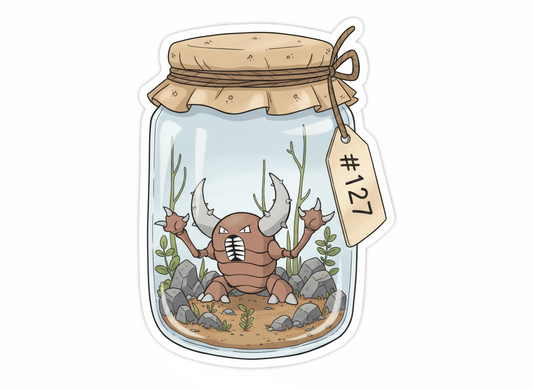 PokeBug Die Cut Sticker - Pinsir - Pumpkin Cat Collectables