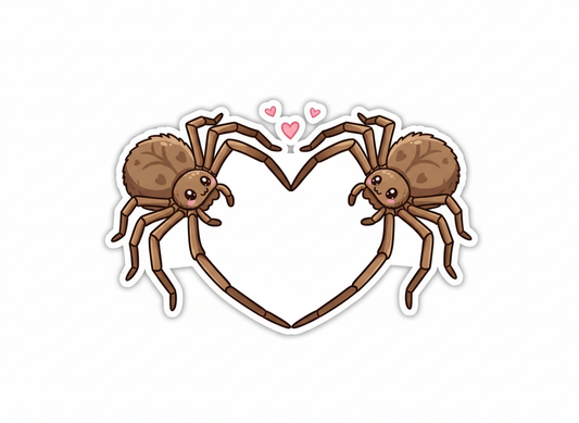 Die Cut Sticker - Tarantula Heart - Pumpkin Cat Collectables